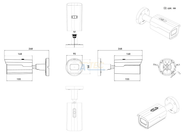 ATEC-I8P-161 IP-видеокамера, 8 Мп, белый
